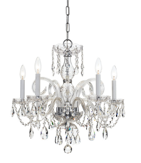 Traditional Crystal Five Light Chandelier in Polished Chrome (60|1005CHCLMWP)