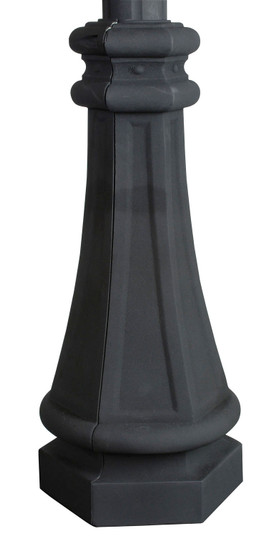 Pole Wrap 22.5'' Fluted Direct Burial Post Wrap in Textured Black (46|ZWRAPTB)