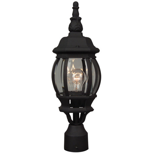 French Style One Light Post Mount in Textured Black (46|Z325TB)