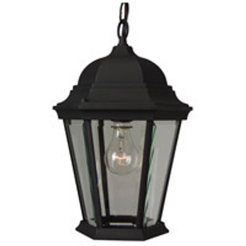 Straight Glass Cast One Light Pendant in Textured Black (46|Z251TB)