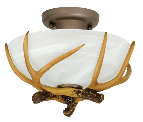 X1611 flush Two Light Semi Flush Mount in European Bronze (46|X1611EB)