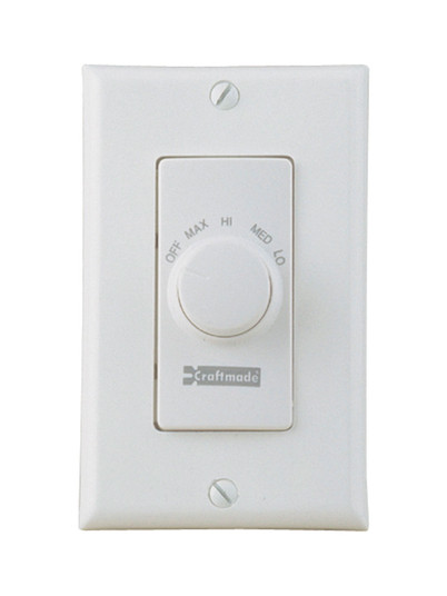 4 SpeedFan/2 Light Control 4 Speed Fan Control w/Decorative Plate in White (46|CMRTFW)