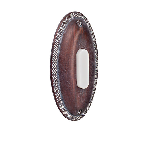 Push Button-Surface Mount Surface Mount Oval Lighted Push Button in Rustic Brick (46|BSOVLRB)