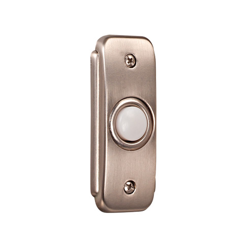 Push Button-Recessed Stepped Rectangle Lighted Push Button in Pewter (46|BR2PW)