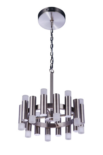 Simple Lux LED Chandelier in Brushed Polished Nickel (46|57516BNKLED)