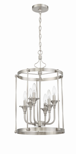 Jolenne Six Light Foyer Pendant in Brushed Polished Nickel (46|57036BNK)