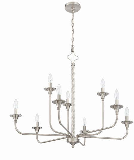 Jolenne Nine Light Chandelier in Brushed Polished Nickel (46|57029BNK) Jolenne Nine Light Chandelier in Brushed Polished Nickel (46|57029BNK)