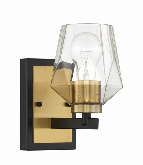 Avante Grand One Light Wall Sconce in Flat Black/Satin Brass (46|56901FBSB)