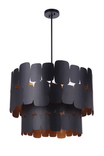 Sabrina Nine Light Pendant in Flat Black / Gold Luster (46|56699FBGLR)