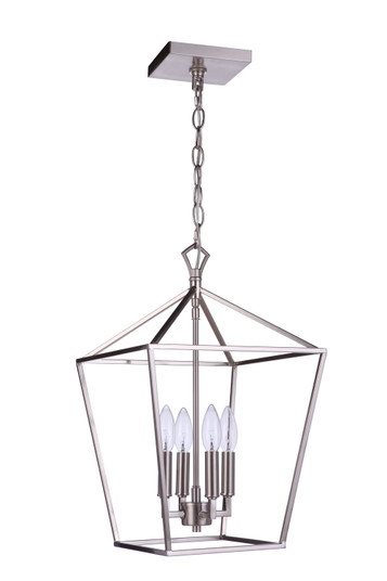 Flynt II Four Light Foyer Pendant in Brushed Polished Nickel (46|56334BNK) Flynt II Four Light Foyer Pendant in Brushed Polished Nickel (46|56334BNK)