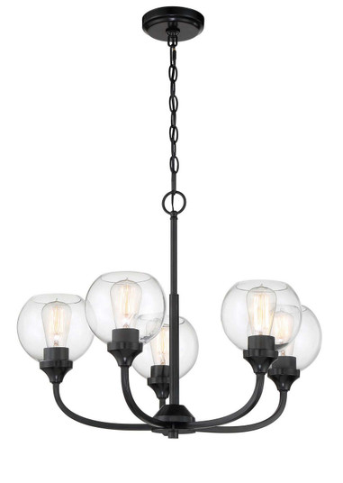 Glenda Five Light Chandelier in Flat Black (46|56225FB)