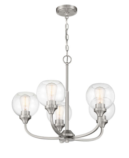 Glenda Five Light Chandelier in Brushed Polished Nickel (46|56225BNK)