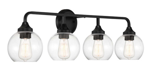 Glenda Four Light Vanity in Flat Black (46|56204FB)