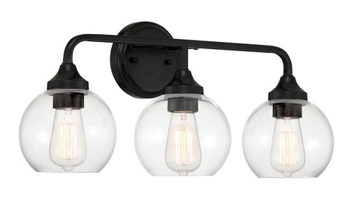 Glenda Three Light Vanity in Flat Black (46|56203FB)