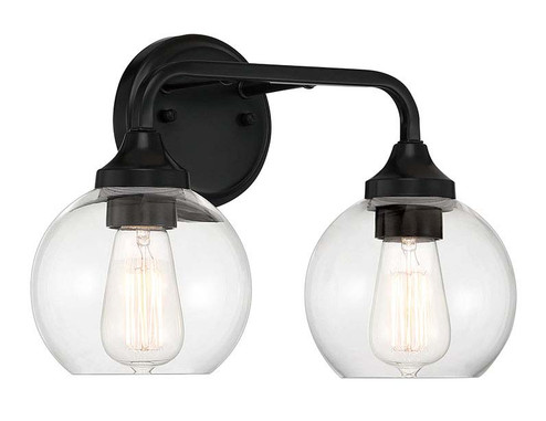 Glenda Two Light Vanity in Flat Black (46|56202FB)