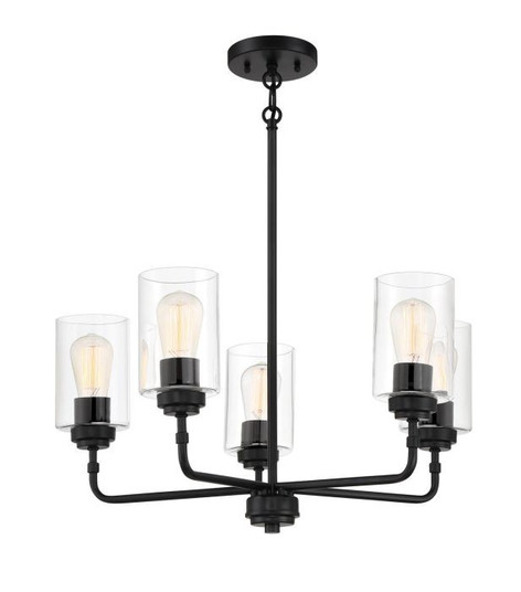 Stowe Five Light Chandelier in Flat Black (46|56025FB)