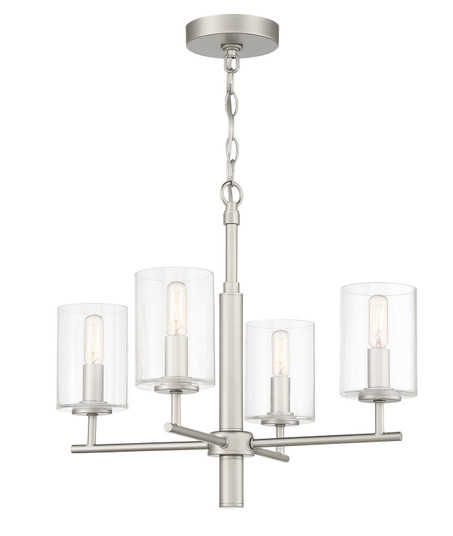 Hailie Four Light Chandelier in Satin Nickel (46|55624SN)