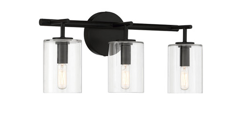 Hailie Three Light Vanity in Flat Black (46|55603FB)