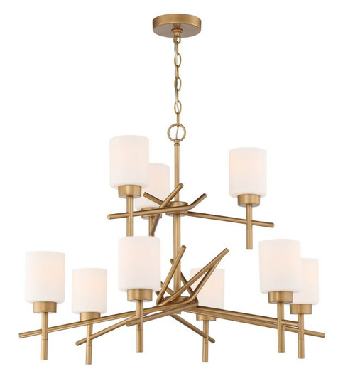 Cadence Nine Light Chandelier in Soft Gold (46|54629SG)