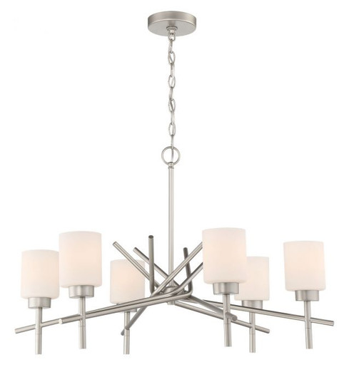 Cadence Six Light Chandelier in Satin Nickel (46|54626SN)