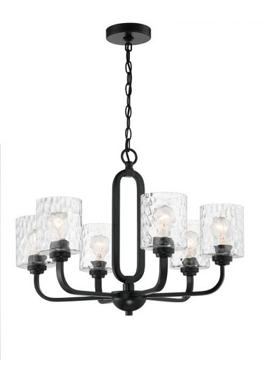 Collins Six Light Chandelier in Flat Black (46|54226FB) Collins Six Light Chandelier in Flat Black (46|54226FB)