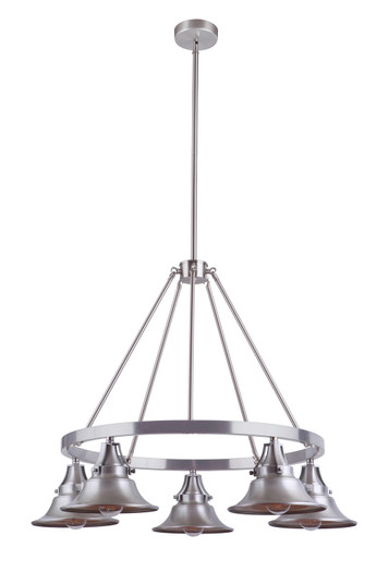 Union Five Light Outdoor Chandelier in Satin Aluminum (46|54025SA)