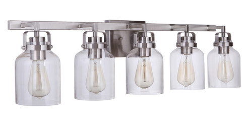 Foxwood Five Light Vanity in Brushed Polished Nickel (46|53605BNK)