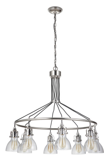 State House Eight Light Chandelier in Polished Nickel (46|51228PLN)