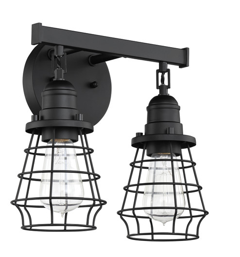 Thatcher Two Light Vanity in Flat Black (46|50602FB)