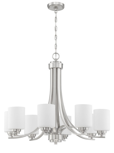 Bolden Eight Light Chandelier in Brushed Polished Nickel (46|50528BNKWG)