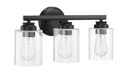Bolden Three Light Vanity in Flat Black (46|50503FB)