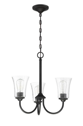 Gwyneth Three Light Chandelier in Flat Black (46|50423FB)