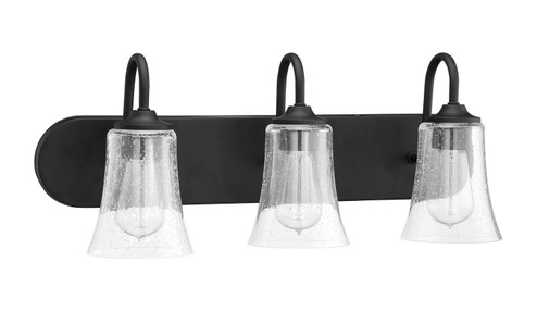 Gwyneth Three Light Vanity in Flat Black (46|50403FB)