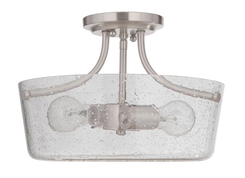 Tyler Two Light Semi Flush Mount in Brushed Polished Nickel (46|50252BNK)