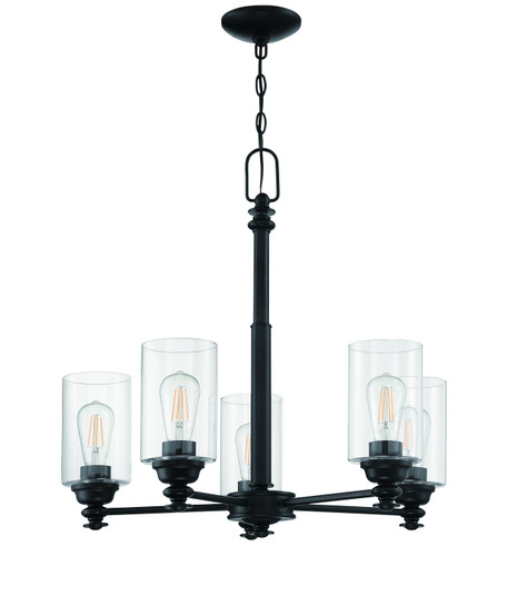 Dardyn Five Light Chandelier in Flat Black (46|49825FBC)