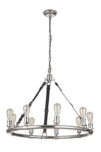 Huxley Nine Light Chandelier in Polished Nickel (46|48129PLN)