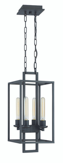 Cubic Four Light Foyer Pendant in Aged Bronze Brushed (46|41534ABZ)