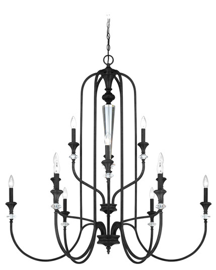 Boulevard 12 Light Chandelier in Mocha Bronze Silver Wash (46|26712MBS)