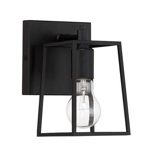 Dunn One Light Wall Sconce in Flat Black (46|12105FB1)