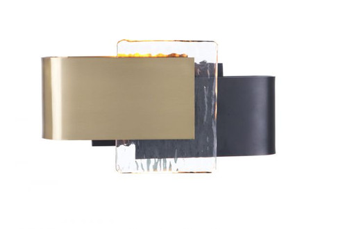 Harmony LED Wall Sconce in Flat Black/Satin Brass (46|11912FBSBLED)