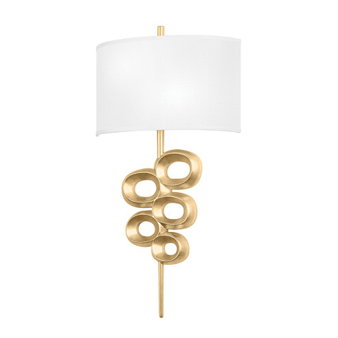 Tourmaline Two Light Wall Sconce in Vintage Gold Leaf (68|45016VGL)