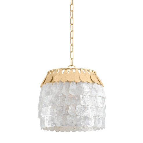 Coralie One Light Pendant in Vintage Gold Leaf (68|43414VGL)