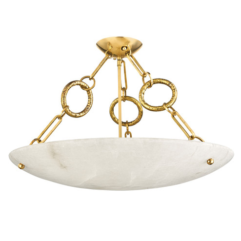 Yadira Six Light Semi Flush Mount in Vintage Brass (68|42006VB)