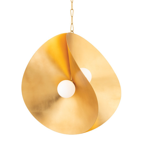 Peony LED Pendant in Gold Leaf (68|33030GL)