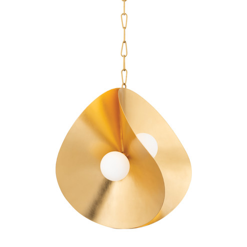 Peony Four Light Pendant in Gold Leaf (68|33024GL)