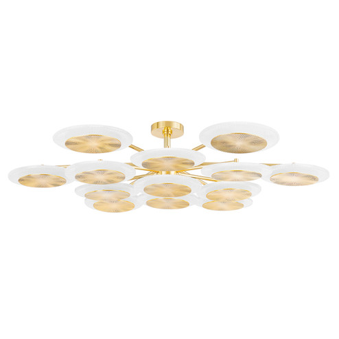 Topaz LED Semi Flush Mount in Vintage Polished Brass (68|32857VPB)