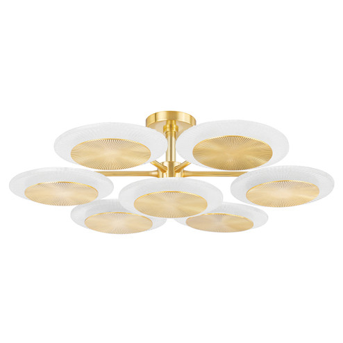Topaz LED Semi Flush Mount in Vintage Polished Brass (68|32838VPB)