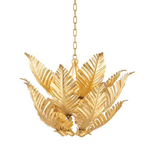Tropicale Eight Light Pendant in Gold Leaf (68|31748GL)