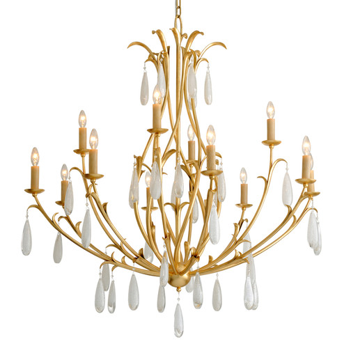 Prosecco 12 Light Chandelier in Gold Leaf (68|293012)