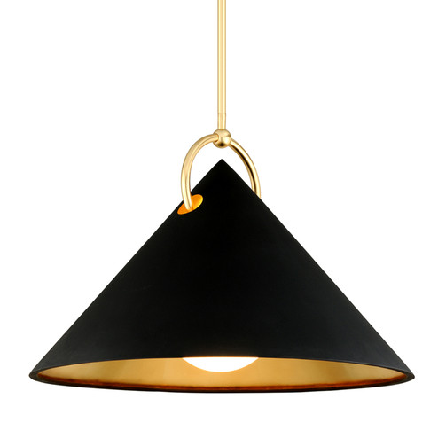 Charm One Light Pendant in Gold Leaf (68|28943GLSBK)